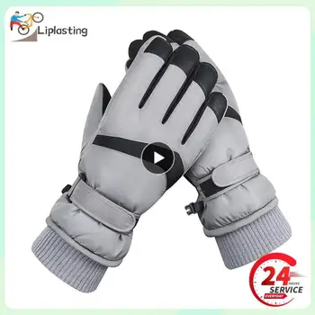 1-5 шт. Водонепроницаемые перчатки, защищающие от холода, Лыжные перчатки с сенсорным экраном для пальцев высокой плотности, уличные варежки, плюшевые варежки, перчатки для верховой езды из искусственной кожи