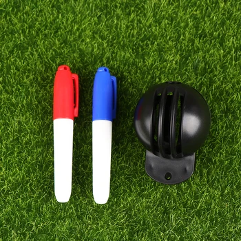 1 комплект двухсторонних шариков для гольфа, линейный маркер с 2 маркировочными ручками, инструмент для выравнивания шаблонов, портативные спортивные аксессуары