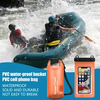 10-литровый водный мешок для катания на лодках, легкий с сумкой для мобильного телефона, сумка для дрифтинга, надувной ПВХ, портативный, водонепроницаемый для водных видов спорта
