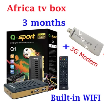 10ШТ Спутниковый Декодер DSport D1 Ресивер Africa HD 1080p Цифровой DVB-S2 Встроенный на 3 Месяца И WIFI Qsport Q1