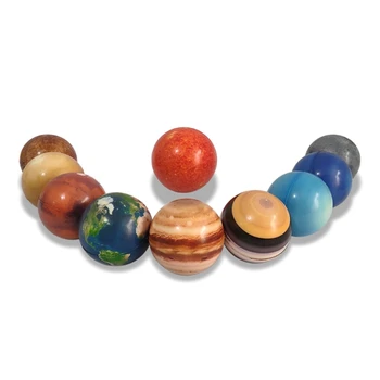 12шт Мяч с галактикой-планетой, мягкие сжимающие шарики для стресса для класса, игрушка Солнечной системы, обучающая игрушка по космической астрономии