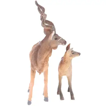 2 шт./компл. мини-модель антилопы, фигурки животных из лесного зоопарка, игровой набор игрушек