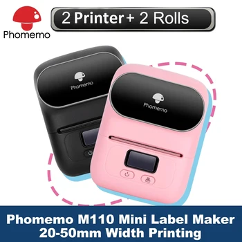 2 штуки принтера Phomemo M110 плюс 30 рулонов этикеток 40* 30