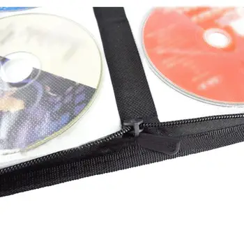 80Disc Сверхмощная сумка для хранения CD DVD-дисков, чехол из искусственной кожи, диски, DVD-держатель, черный