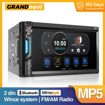 GRANDnavi 2din Автомагнитола 71BT Авто Стерео Зеркальная Ссылка Bluetooth USB SD Micro FM Аудио Авторадио 7 ”Для Toyato Nissan universal