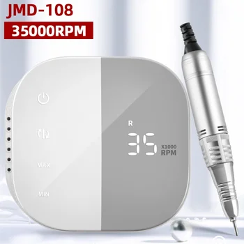 Jimdoa Лидер продаж, инструмент для маникюра и педикюра, профессиональная электрическая дрель для ногтей с низкой вибрацией 35000 об/мин