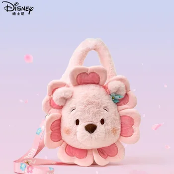 Kawaii, натуральная плюшевая сумка-мессенджер Disney Winnie The Pooh Lotso, модная сумка-джокер, женская сумка, подарки на день рождения в виде сердца для девочек