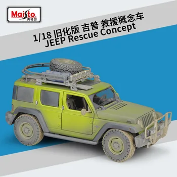 Maisto 1: 18 Jeep Rescue Concept Simulation Модель Автомобиля Из Литого под давлением Металлического Сплава, Звуковая Подсветка, Коллекция Детских Игрушек, Подарки B253
