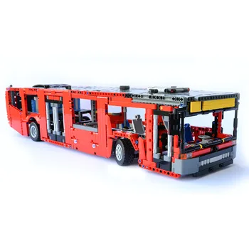 MOC-45507, Модель строительного блока для сборки городского автобуса • 1884 Детали, Строительные блоки, Подарок для детей на День рождения, игрушка на заказ