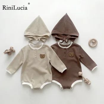 RiniLucia Осенний комбинезон для новорожденных малышей для девочек, Боди для мальчиков, вязаные детские комбинезоны для маленьких девочек, Мультяшные комбинезоны 2023, Новый игровой костюм