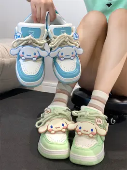 Sanrio Аниме Kawaii Cinnamoroll Милый Мультфильм Женская Новая Летняя Дышащая Спортивная Обувь Универсальная Повседневная Обувь Подарок На День Рождения