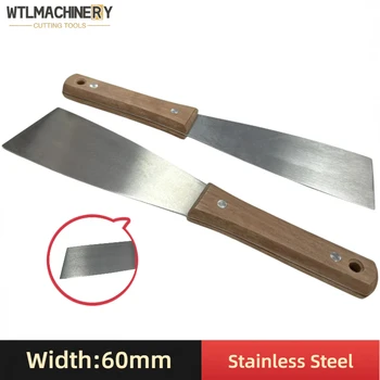 W: 60-миллиметровая чернильная лопатка многоцелевая лопатка T:0.5mm Высокоэластичная нержавеющая сталь для тампопринтера, офсетной печатной машины и т.д.