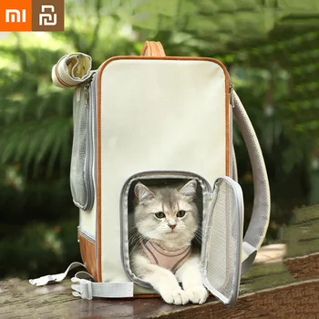 Xiaomi Youpin Рюкзак для домашних животных Портативный Открытый Складной Дышащий рюкзак для путешествий с кошками и собаками, сумка для переноски, Ветрозащитная с сумками-подушками