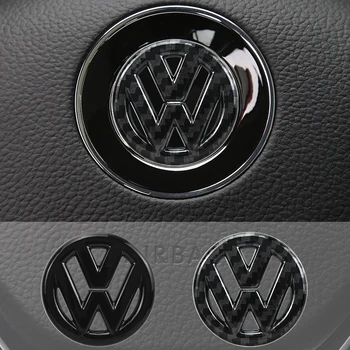 Автомобильный Внутренний 40 мм ABS Выдалбливают Центр Рулевого Колеса Эмблема Наклейка Для Volkswagen Polo VW GTI Golf Jetta Beetle Polo CC Touran
