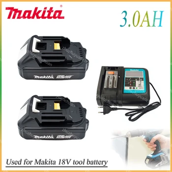 Аккумулятор Makita 18V 3,0 Ач, литий-ионный аккумулятор 18650, подходит для электроинструмента Makita BL1860 BL1830 BL1850 + зарядное устройство