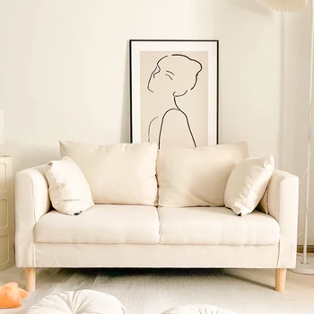 Бархатный 3-местный диван-кресло Для взрослых, минималистичный Современный Напольный диван для чтения, Обеденный Прямой Relax Divano Мебель для гостиной