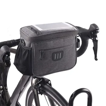 Велосипедные сумки большой емкости с диагональю 6,5 дюймов, Передняя трубка руля с сенсорным экраном, водонепроницаемая сумка для телефона, Аксессуары для Велоспорта