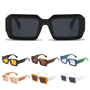 Винтажные защитные очки Y2K UV400, прямоугольные солнцезащитные очки ретро-дизайна для женщин, солнцезащитные очки с оттенками