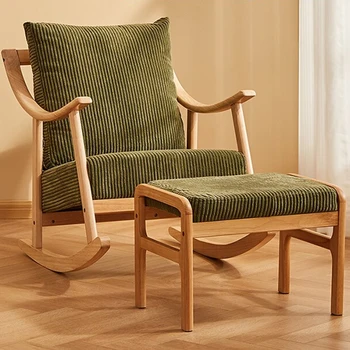 Деревянное кресло-качалка для гостиной, Офисный игровой Дизайнерский стул для спальни, роскошное кресло для отдыха, эргономичная Современная мебель Poltrona Nordic