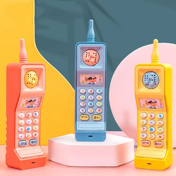 Детские игрушки-головоломки, имитирующие мультяшный Милый мобильный телефон Big Brother С легкой музыкой, телефон для мальчиков и девочек, многофункциональные игрушки