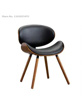 Европейский минималистский обеденный стул из массива дерева, легкий роскошный обеденный стол, табурет, современный минималистский стул для макияжа