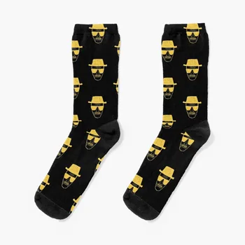 Желтые носки HEISENBERG - Suspect Sketch, компрессионные носки, женские подарки для мужчин