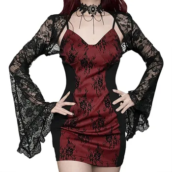 Женское Модное Платье Для Девочек Slim Halloween Dark Sling Dress