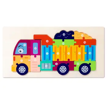Игра-головоломка в стиле автомобиля, 3d автомобиль, деревянная головоломка для раннего обучения, улучшающая координацию рук и глаз, креативность для малышей