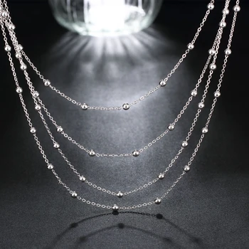 Изящное ожерелье из серебра 925 пробы, ювелирные изделия в Европейском стиле, популярные Женские Милые подвески, бусы, Цепочка, Модный подарок на День Святого Валентина
