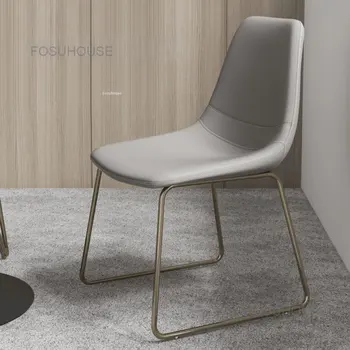 Итальянский Роскошный стул для столовой, стулья для гостиной, современный Дизайнерский диван-кресло из нержавеющей стали, Скандинавская мебель для дома