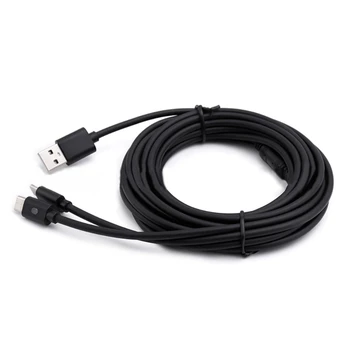 Качественный USB-кабель E56B со светодиодом для игровой консоли P5, ручка, зарядный шнур, провод питания длиной 300 см