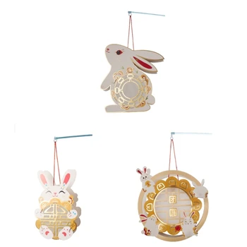 Китайские фестивальные фонари со светодиодной подсветкой в форме кролика Ручной работы Фонарь Новый челнок