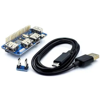 Конвертер Waveshare USB в UART с 4 портами USB-концентратора для Raspberry Pi 2B/3B/3B +/Zero/Zero W совместим с USB2.0/1.1