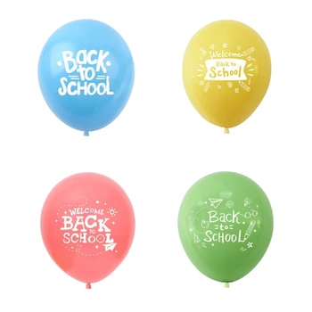 Красочные воздушные шары Back to School Party Balloons Упаковка из 10 Школьных украшений Приветствуют студентов Идеальными Школьными вечеринками 594C