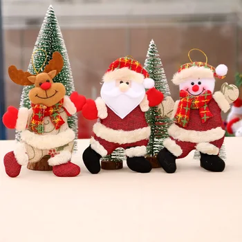 Креативные рождественские украшения Подвесная Рождественская елка Рождественский подарок Санта Клаус Подвеска в виде снеговика Кукла Повесьте Украшение для вечеринки своими руками