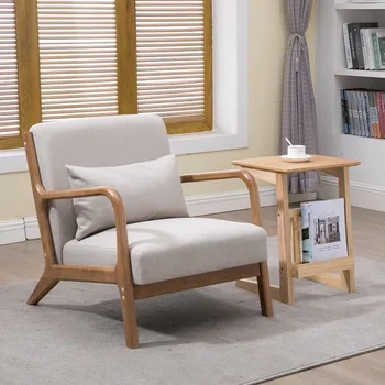 Кресло, стул для уютной гостиной, Минималистичный шезлонг из массива дерева в скандинавском стиле, Дизайн пола, Шезлонги для балкона, Предметы домашнего обихода