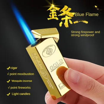 Легкая портативная зажигалка с прямым ударом Gold Bar
