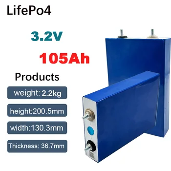 литий-железофосфатный аккумулятор Lifepo4 3,2 В 105 Ач, класс A, подходит для хранения солнечной энергии электромобилей