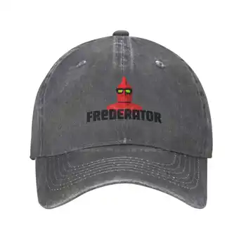 Логотип Frederator Studios, графический логотип бренда, Высококачественная джинсовая кепка, Вязаная шапка, бейсболка