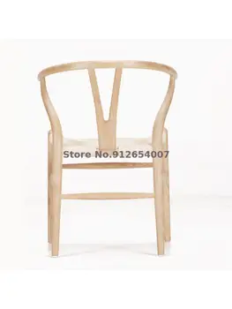 Мастер-дизайн из ясеня класса Fas, простой досуг, скандинавский стиль, Y-образное кресло для кафе из чистого массива дерева