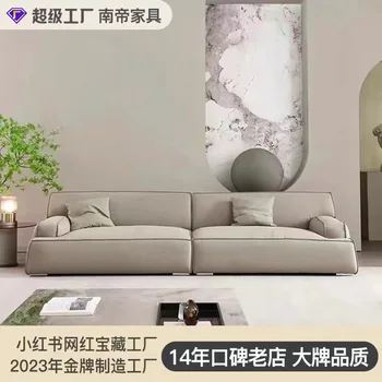 Мебель для гостиной кожаный диван Итальянский винтажный диван для гостиной вертикальная комбинация из четырех мест
