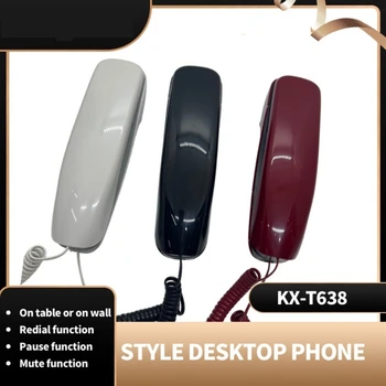 Мини-телефон KX-T638 Настольный и Настенный Проводной Домашний Стационарный Телефон