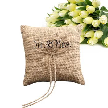 Мистер Миссис Свадебная подушка с декоративной лентой для свадебной вечеринки Жениха и невесты