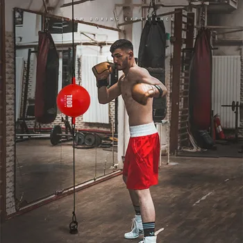 Модернизированный Боксерский мяч для домашнего бокса, набор рефлекторных мячей для фитнеса с присосками, Подвесное Оборудование для бокса с грушевым мячом