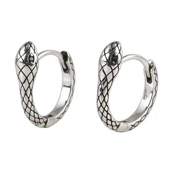 Модные винтажные серьги-кольца в форме змеи с кубическим цирконием для женщин, ювелирные изделия, подарок подруге eh2047