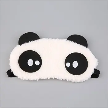 Модный Милый дизайн Плюшевая панда для лица и глаз, Мягкая маска для сна, Повязка на глаза, тени для век, Переносной чехол для сна
