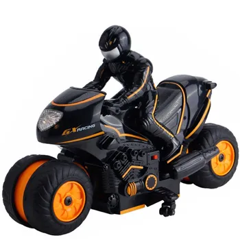 Мотоцикл с дистанционным управлением, дрейфующий автомобиль для мальчиков, 2,4-граммовая электрическая машина для трюков на тротуаре, вращающаяся на 360 градусов высокоскоростная машина с дистанционным управлением