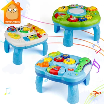 Музыкальный столик Детские игрушки Обучающая машина Обучающая игрушка Музыкальный обучающий столик Игрушечный Музыкальный инструмент для малышей 6 месяцев +