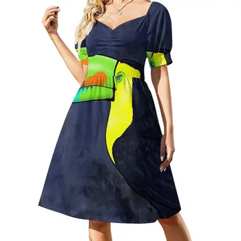Новое Неоновое платье без рукавов Toucan, женские вечерние платья, платья для женщин 2023, роскошное дизайнерское чувственное сексуальное платье для женщин