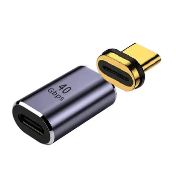 Новый USB-кабель, магнитный адаптер, 100 Вт, разъем магнитного зарядного устройства USB 4.0 Type C для телефона, конвертер быстрой зарядки устройства USB C.